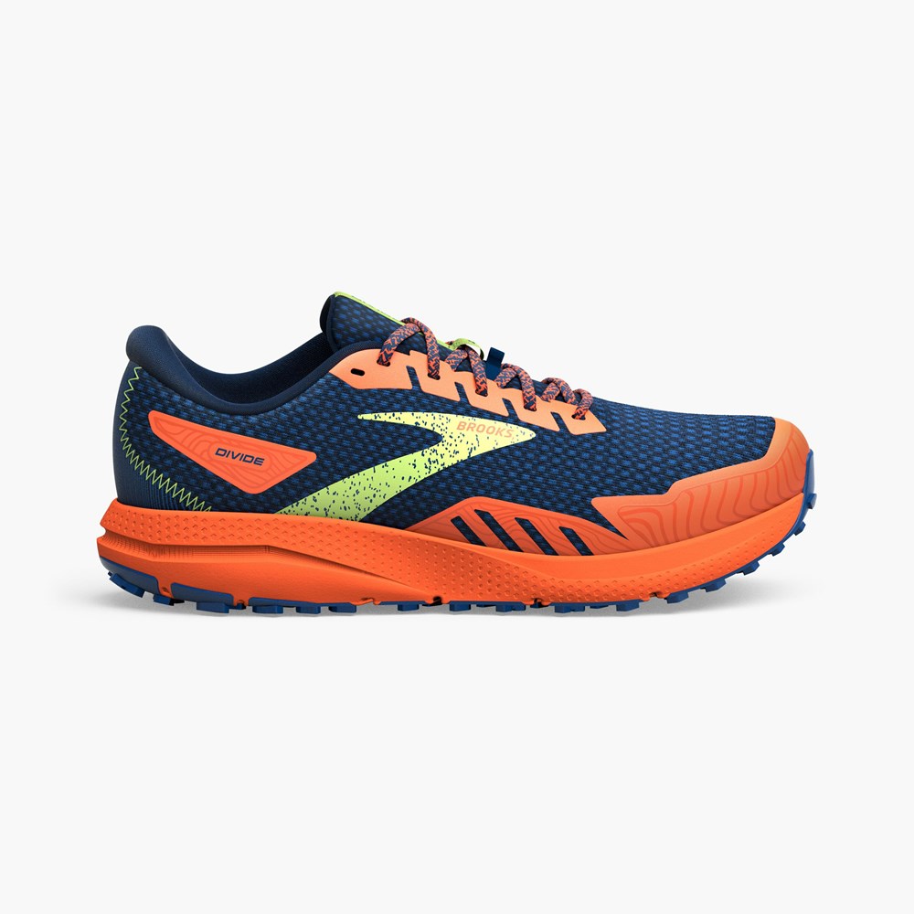 Chaussure Trail Running Brooks Light Trail Divide 4 Grise Rouge Homme | WWX-3708046